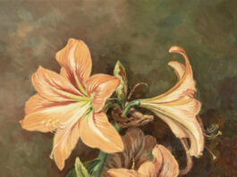 aufBLÜHEN: Beeindruckende Blumenstillleben im Historischen Rathaus Von Adam Wolf, der 36 Jahre an der Tilemannschule unterrichtete, stammen die »Amaryllis«. Das Bild, Öl auf Sperrholz, ist Bestandteil der Ausstellung "aufBLÜHEN". © Foto Karl